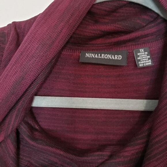 NWT Nina Leonard Cowl Neck Pocket Sweater Dress Size 1X‎ - Picture 7 of 8